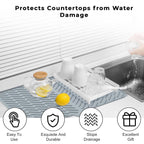 HomeEssentials Silicone Dish Drying Mat for Kitchen - Built-in Drain Lip